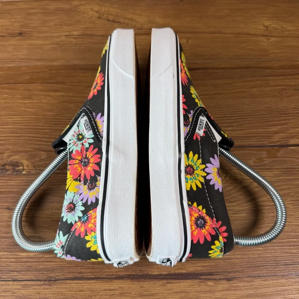 VANS ‘Peace‎ Floral’ Slip-On Sneakers Women’s Size 6 Shoes_3